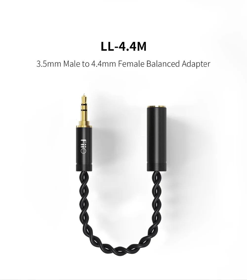 

Fiio LL4.4M 3.5mm Male to 4.4mm Female Balanced Adapter Audio Adapter cable