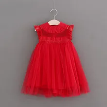 Высококачественное рождественское платье для маленьких девочек; вечерние платья принцессы с кружевом и фатиновой юбкой; винтажная одежда на год для малышей 2-7 лет