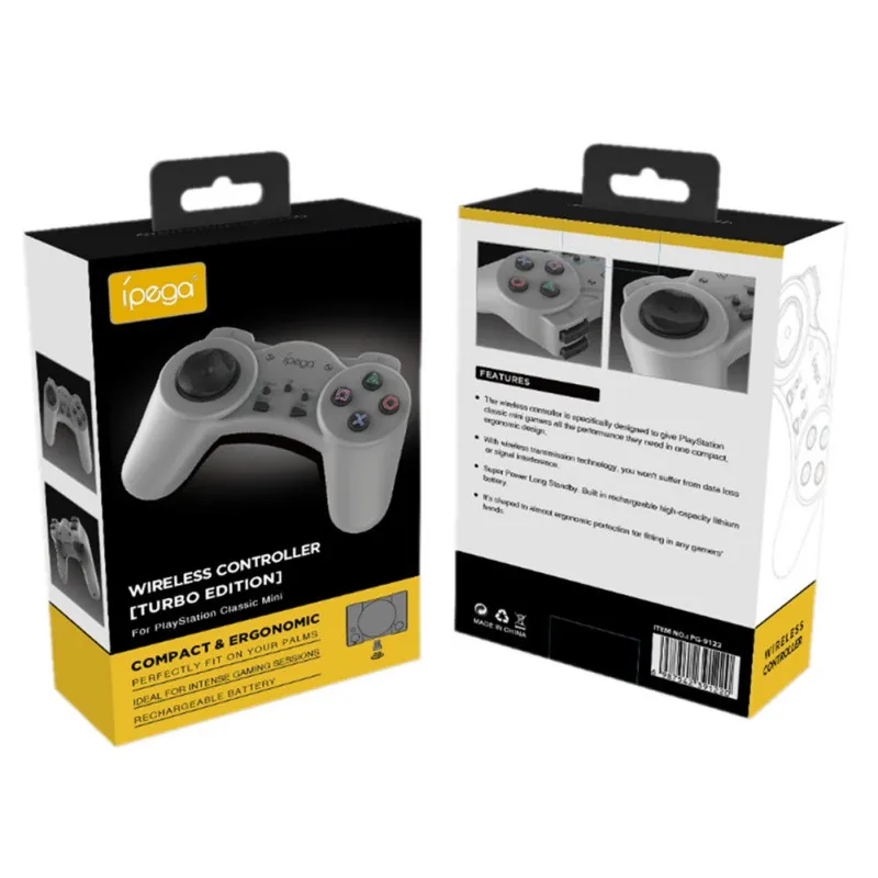 Мини беспроводные геймпады для PG-9122 PS игровая консоль классический без джойстика игровой контроллер - Цвет: Серый