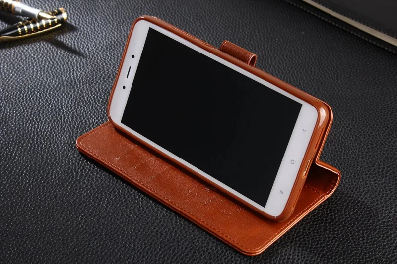 Чехол бумажник с откидной крышкой и держателем для карт Xiaomi Redmi Note 4X 360 Защитный
