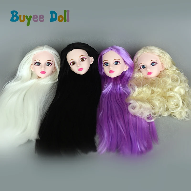 1 шт. 3D настоящие глаза Evade клеевая голова куклы 1/4 BJD с волосами аксессуары для без