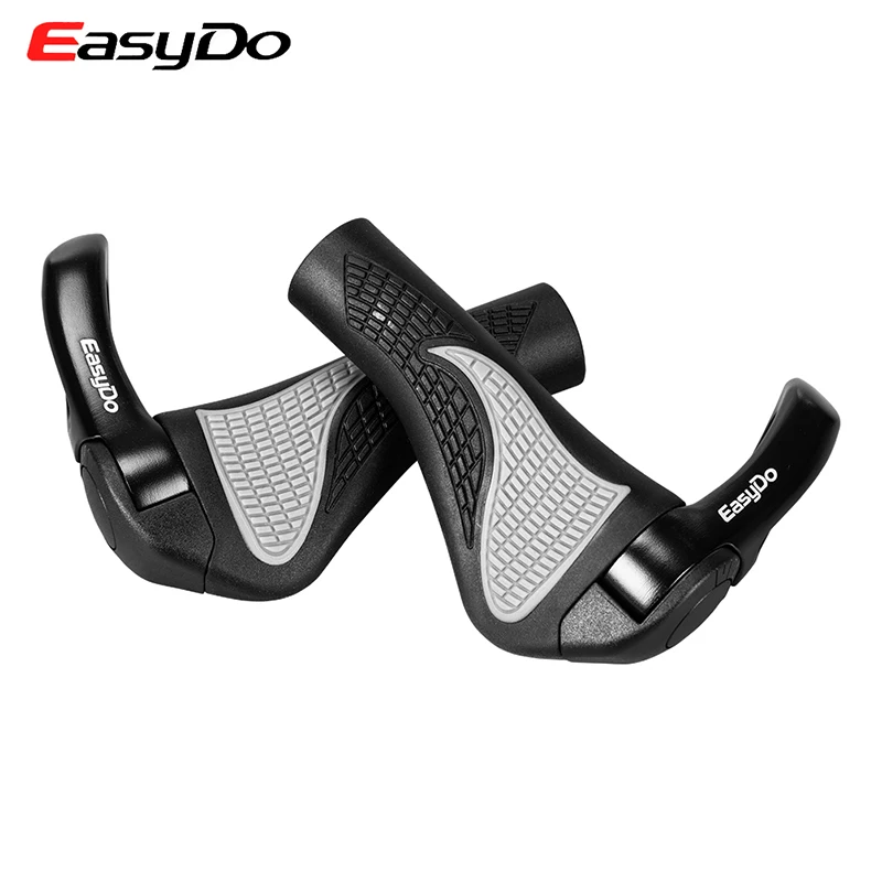 

EasyDo MTB Mountain Bike Handlebar Cycling Handle Bar Ergonomic Push On Soft Grips Rubber & Aluminium/Magnesium 2Colors