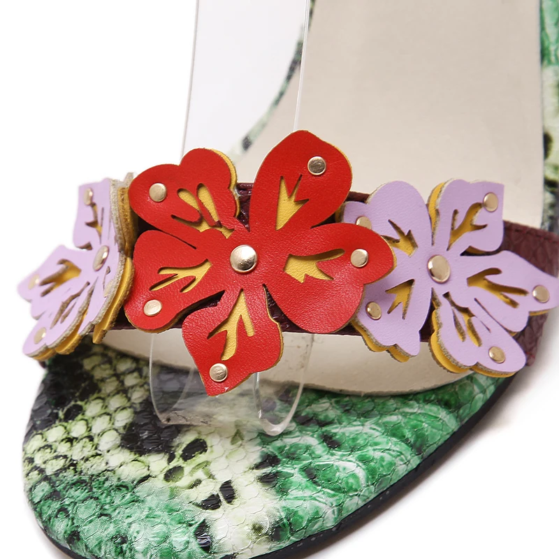 Serpiente Nuevo Hermosas De Partido Appliques Correa Gladiador 2018 Alto Vestido Photo Cm Verano Zapatos Talón 11 Sandalias Color Tobillo Textura CwxFY7Tq