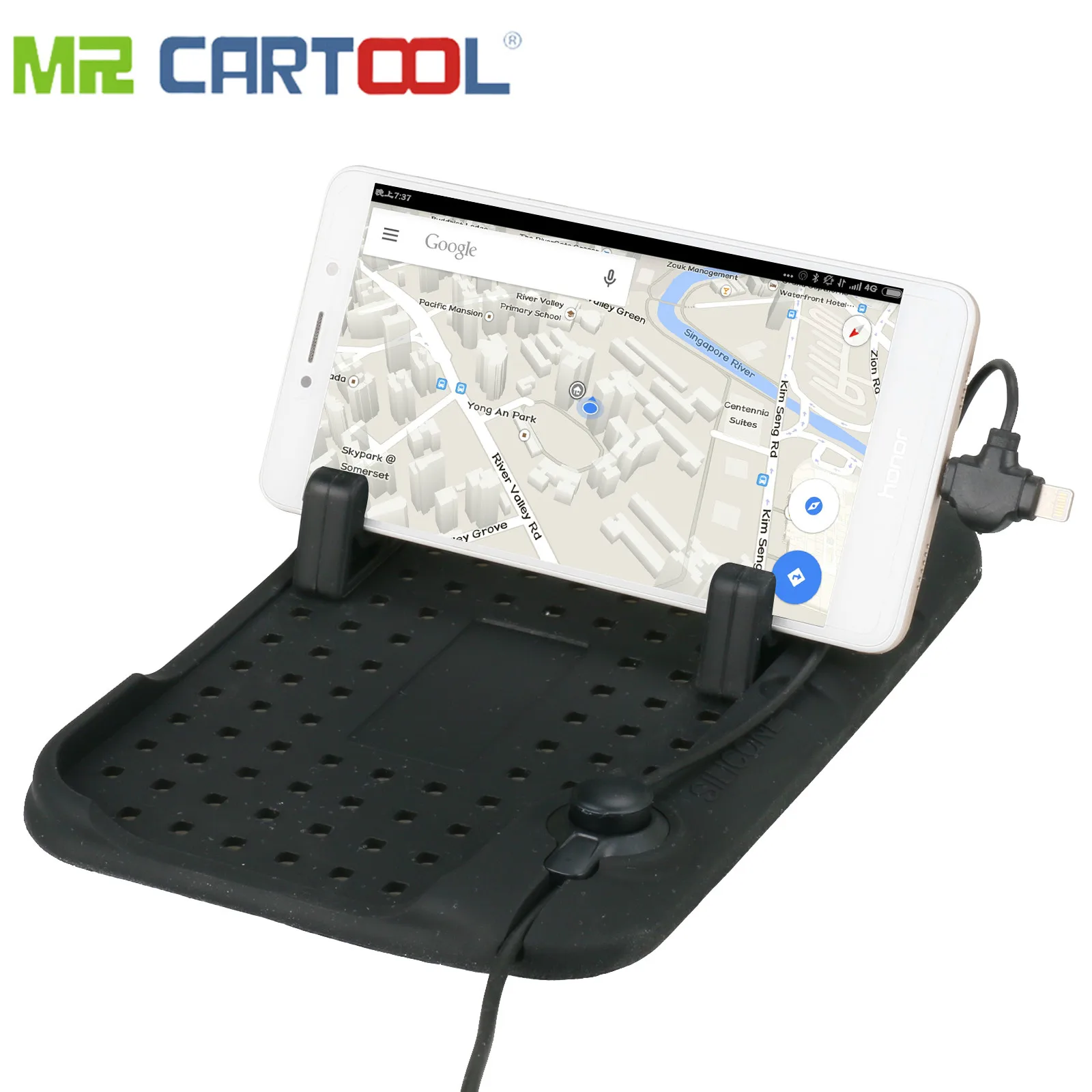 Mr Cartool Противоскользящий коврик автомобильный гаджет gps на приборной панели