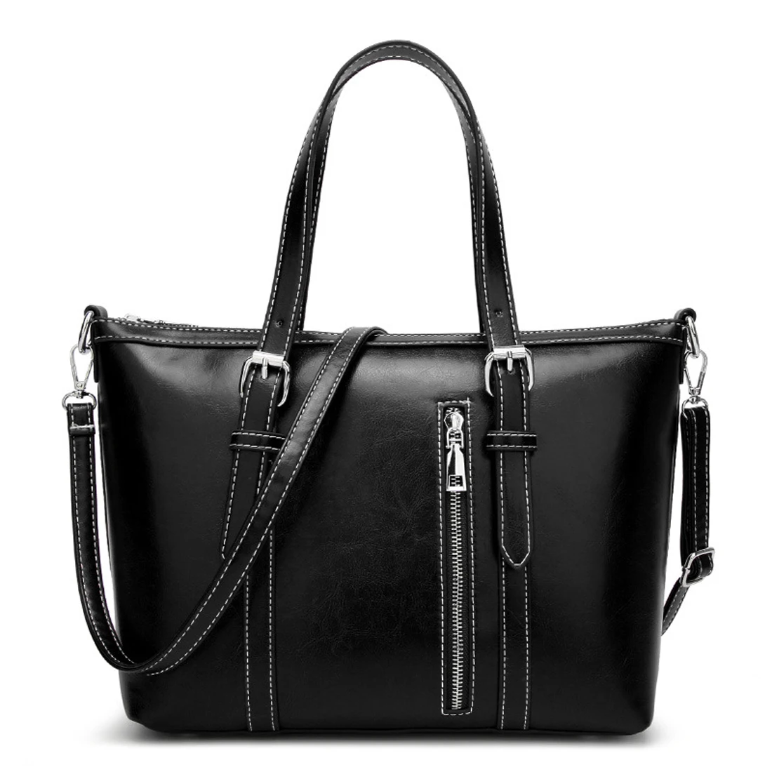 

Brand Women Shoulder Bags 2017 Fashion Women Handbags Oil Wax Leather Large Capacity Tote Bag Casual Pu Messenger bag bolsas