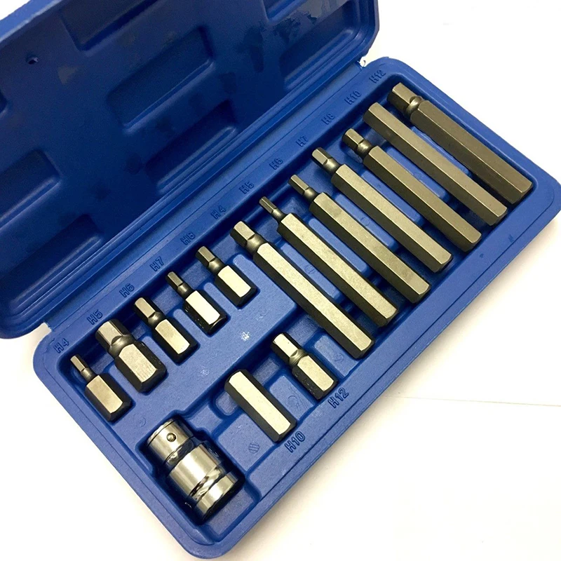 

15pc Metric 1/2" dr Hex Allen Allan Wrench Key Socket Bit Set