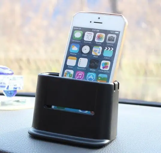 Черный автомобиль маленькая урна для мусора MP3 хранилище телефона мобильный контейнер коробка держатель авто внутренний карман, органайзер, хранилище, сумочка