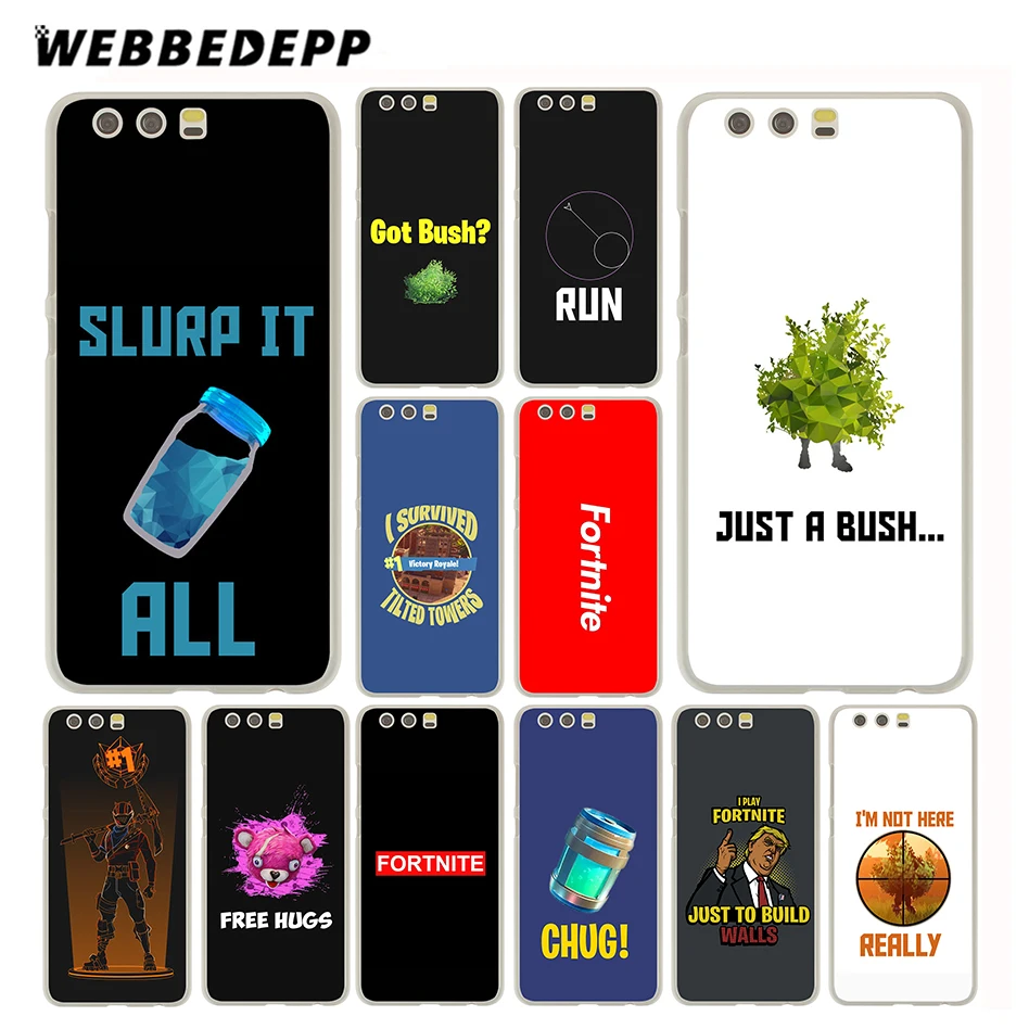 webbedepp fortnite bush art case for huawei p20 p10 p9 p8 p7 p smart lite mini - fortnite huawei p20 pro