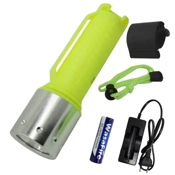

Wasafire XM-L T6 LED Diving Flashlights 1600LM Waterproof Underwater Dive Torch Light Scuba Lantern With 18650 Battery+Charger
