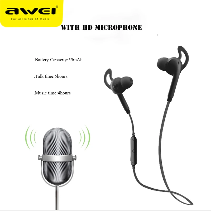 Беспроводные Bluetooth Наушники AWEI A610BL наушники с микрофоном 3D стереогарнитура