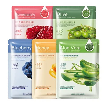 

10Pcs Facial Mask Aloe Honey Olives Pomegranate Face Mask Care Moisturizing Whitening Brighten Skin Beauty Skin Care