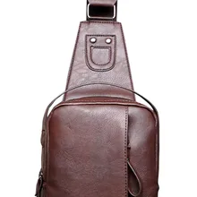 Марка Старинные ПУ Кожа мужской Груди Сумки Мода Путешествия Кроссбоди Мешок Высокого Качества Человек Одноместный Плечевой Ремень сумка сумка мужская сумка на пояс мужские сумки сумка через плечо сумки мужские