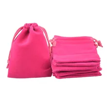 Изготовленный На Заказ мешочки с завязками красная роза упаковочные пакетики для украшений бархатные подарочные сумочки, 50 шт в наборе, 7x9 см 2,7 ''x 3,5''