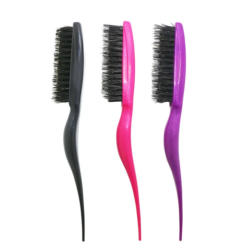 

3 color Professional Plastic Teasing Comb Hair Brush Slim Line Styling Brushes new tangle Comb escova de cabelo