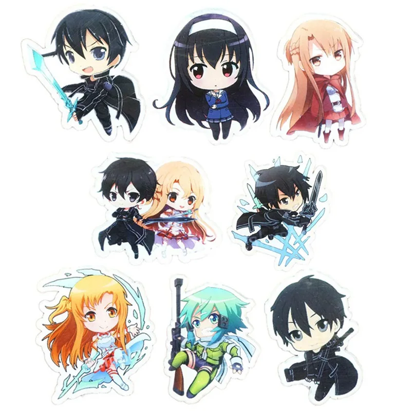 

1pc Cute Japan Anime Cartoon Brooch Sword Art Badge Cloth Ornament Breastpin Figure Pin Decoration Fashion Gift Brooch Pin