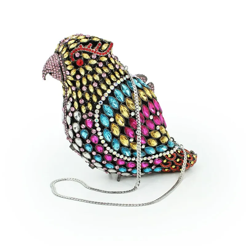 4 цвета дизайн красочные птицы Кристалл вечерние клатчи кристалл сцепления со стразами сумки женские сумки модные(88193a-gs