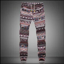 M-5XL сезон весна-лето; Брендовые повседневные шаровары; хлопковые льняные брюки с цветочным принтом; брюки размера плюс; костюмы певицы