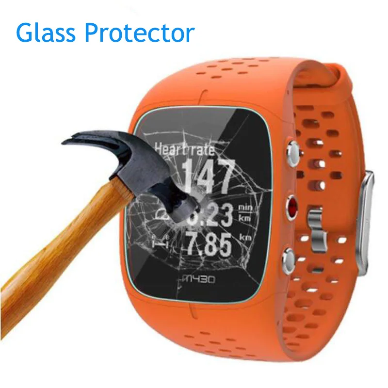 

Tempered Glass Clear Protective Film Guard For Polar M400 M430 SmartWatch Sport Watch Toughened Full Screen Protector Cover