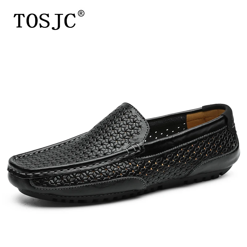 TOSJC/Лидер продаж; мужские повседневные лоферы; летние дышащие туфли ручной работы; мужские мокасины без шнуровки; обувь для вождения; большие размеры 47