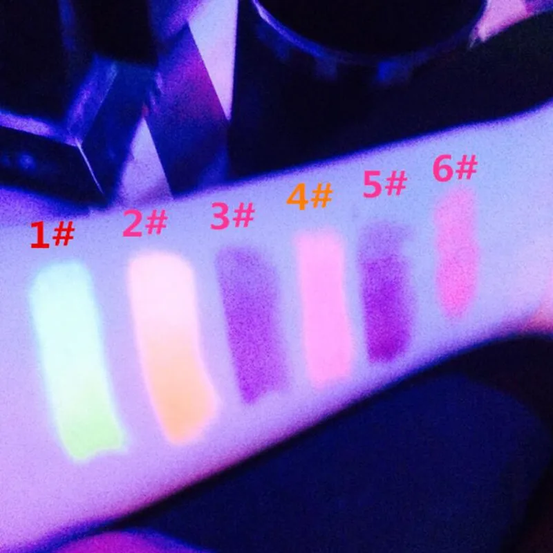 Светящаяся губная помада, флуоресцентная губная помада, светящаяся в темноте, для сцены, ночных клубов, выступлений, клубного бара, концертного макияжа, Рейв, вечерние сувениры