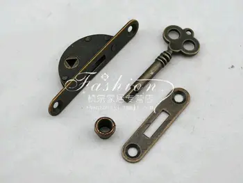 

Antique Classical Counter lock Furniture Drawer Bronze Retro Shift lock Antique small lock