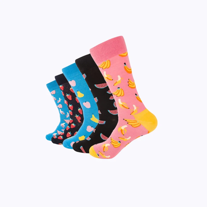 Горячая распродажа! Счастливые носки женские 5 пар/упак. осень-зима счастливые длинные носки Высокое качество хлопковые носки для женщин и леди