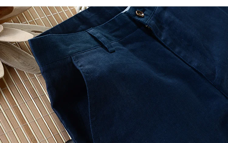 100% Quality Pure Linen Casual Pants Men Brand Long Trousers Men Business Fashion Pants For Men Pantalones Pantaloni Un Pantalon casual pants for men