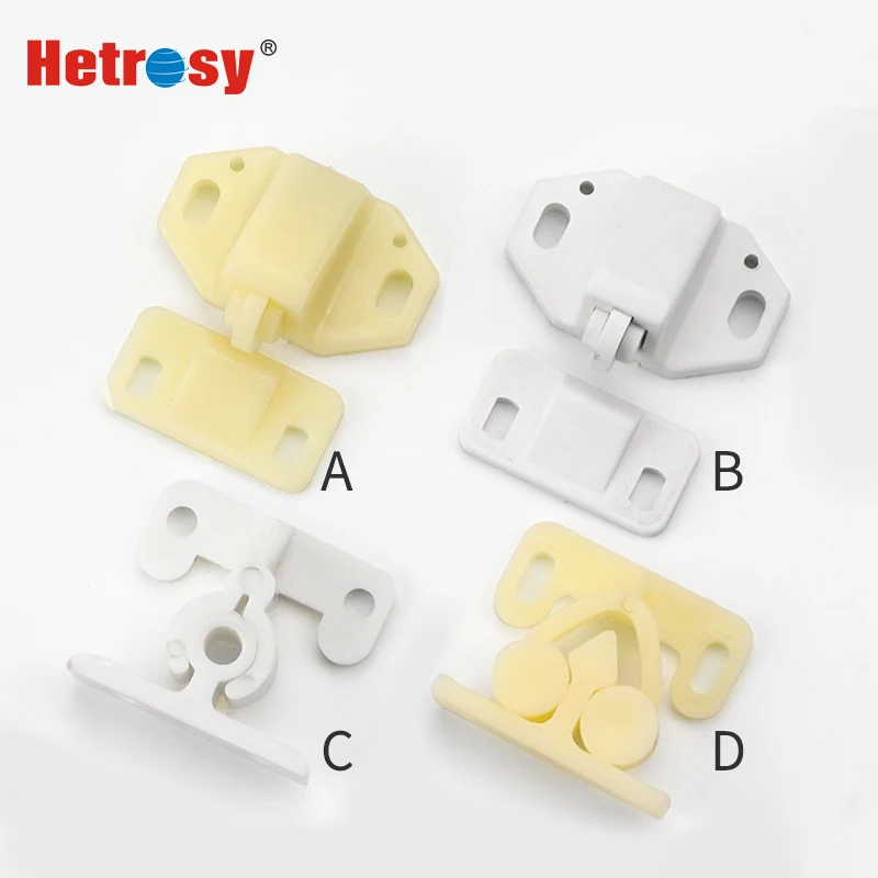 Hetrosy Abs Plastic Push To Open Rebound Cabinet Door Roller Catch