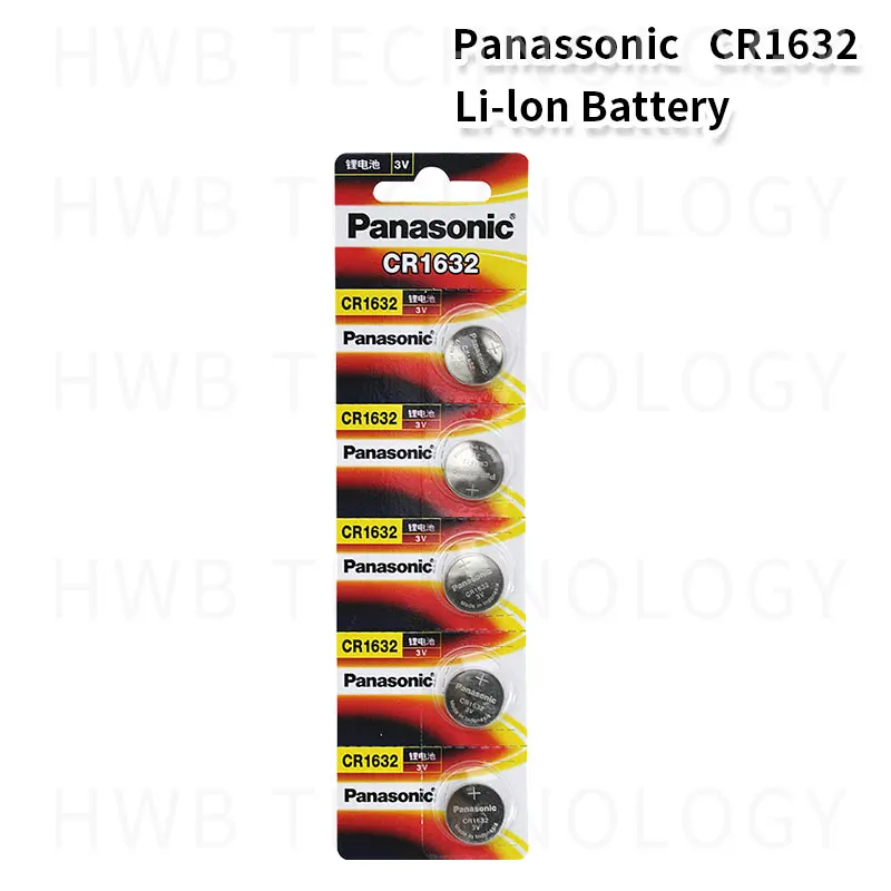 

5pc PANASONIC CR1632 1632 DL1632 3V Lithium Batteries Cell Button Coin Battery