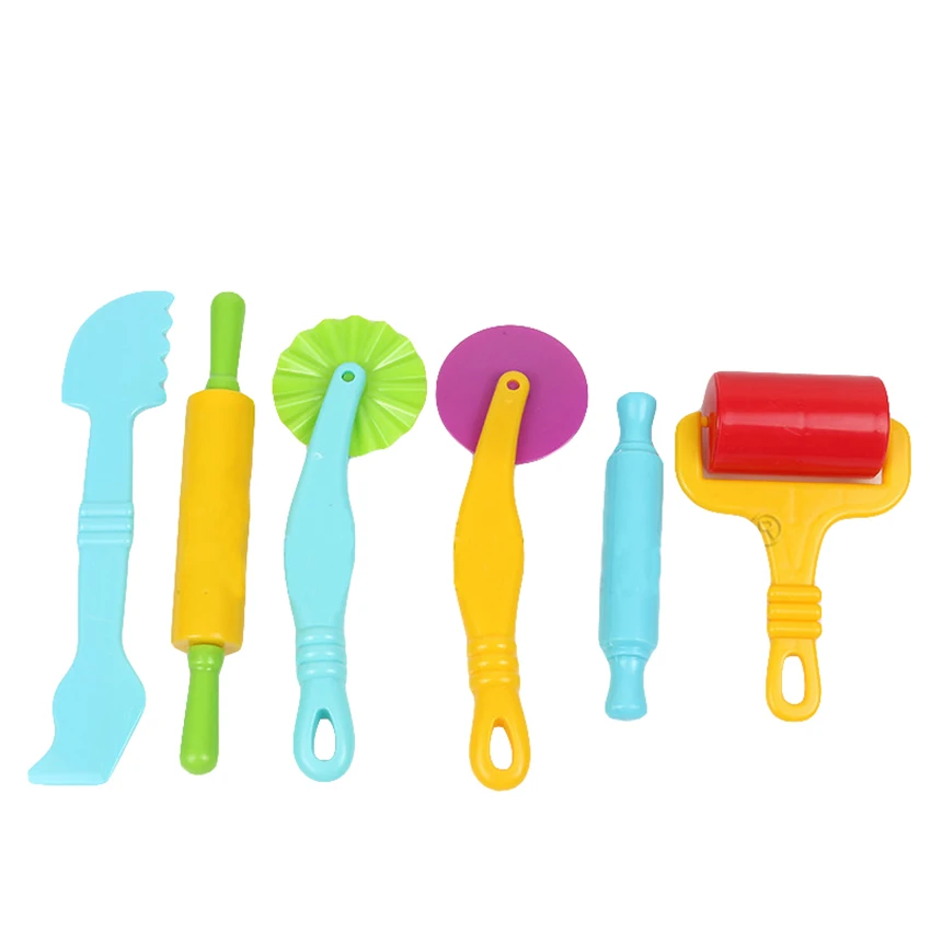 6Pcs Color mud clay Model Tool Toys Creative 3D Plasticine Tools Set new
