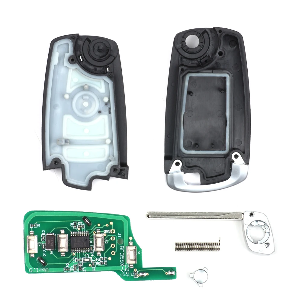 US $124.32 Keyecu 10PCS EWS Modified Flip Remote Key 4 Button 315MHz433MHz ID44 Chip 19982005 for BMW X5 Z3 Z4 HU92