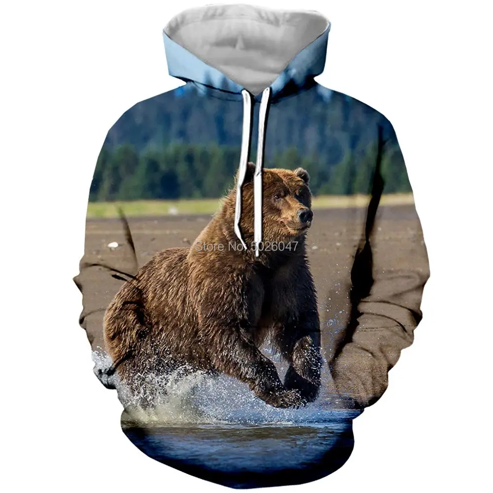 

Bear hoodie JoJoesArt 3D men's women's sweatshirt fashion Sweatshirt autumn sportswear Harajuku casual hoodie animal