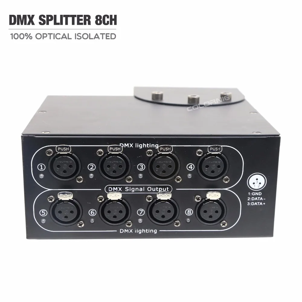 Сплиттер DMX 8 каналов dmx распределительный контроллер 100% Оптический