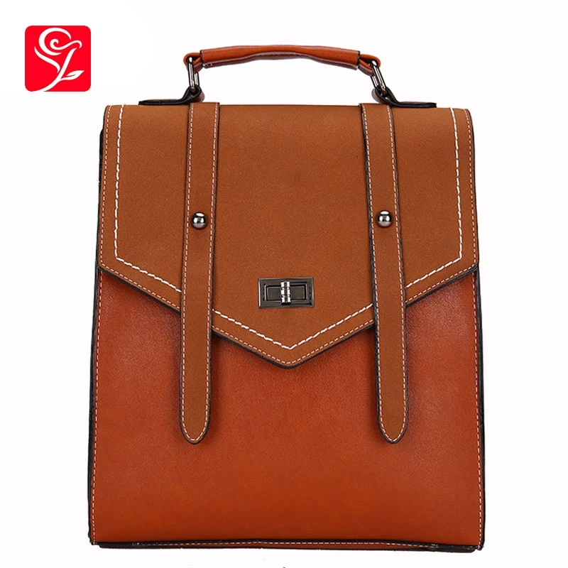 

ACEUS Women Backpack Female Brand Back Pack College Style Leather Backpack School Backpacks Vintage Student Schoolbag Retro Bag
