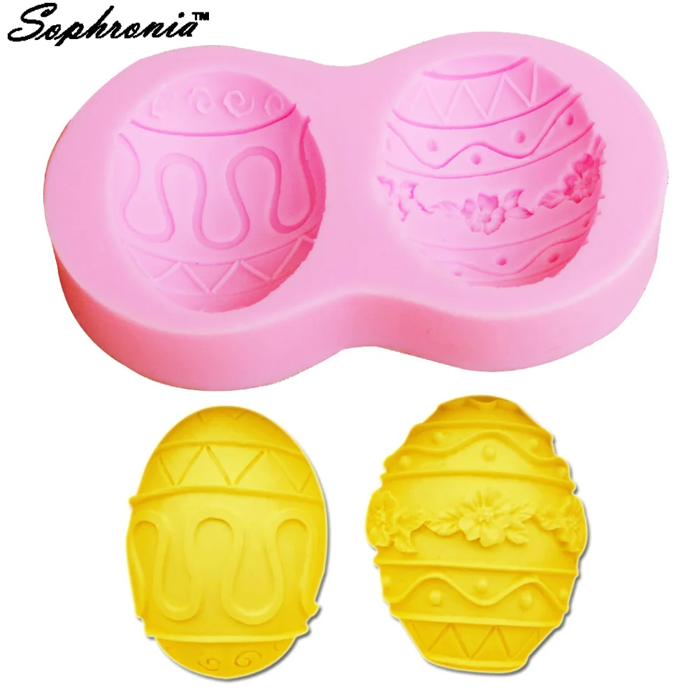 10PCS/SET F1183 1pcs Thanksgiving Day Easter Eggs 3D Silicone Molds