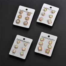 Mostyle Boho женские белые огненные опаловые серьги золотого цвета ювелирные изделия винтажные циркониевые свадебные серьги-гвоздики