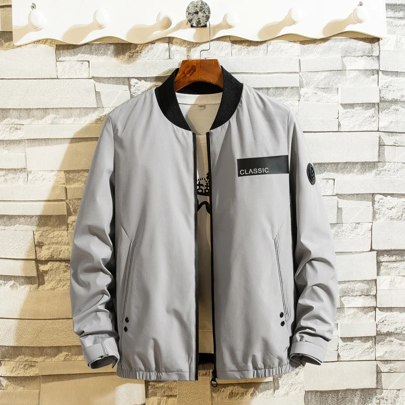

Autumn new brand jacket men coat outerwear Korean fashion casual homme jackets plus size M-4XL slim fit solid color coats jacket