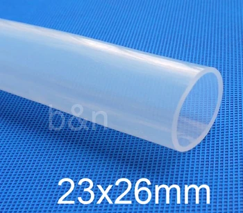 

23mm ID 26mm OD 23x26 Transparent Food Grade Medical Use FDA Silicone Rubber Flexible Tube / Hose silicon tubing