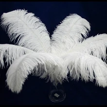 10 шт./лот, элегантные белые страусиные перья, 15-75 см, для рукоделия, для свадебной вечеринки, товары для карнавала, украшения для танцоров