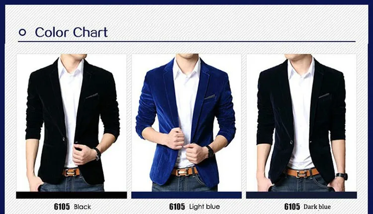 Mens blazers slim fit black velvet men casual suit jackets 2016 spring autum business suits 4XL blazer masculino outwear coat (6)