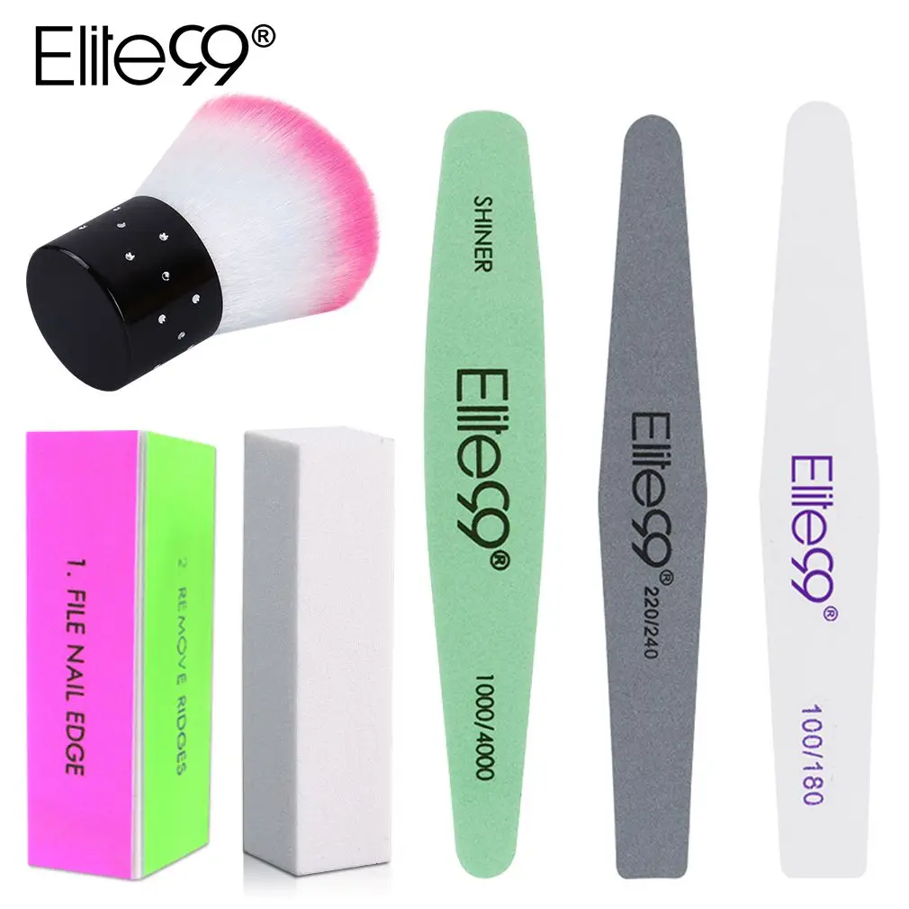 Elite99 Nail Art Tools Set Nail Files Brush Buffer Block 4 Way Nail Art Accessories Shiny Buffer