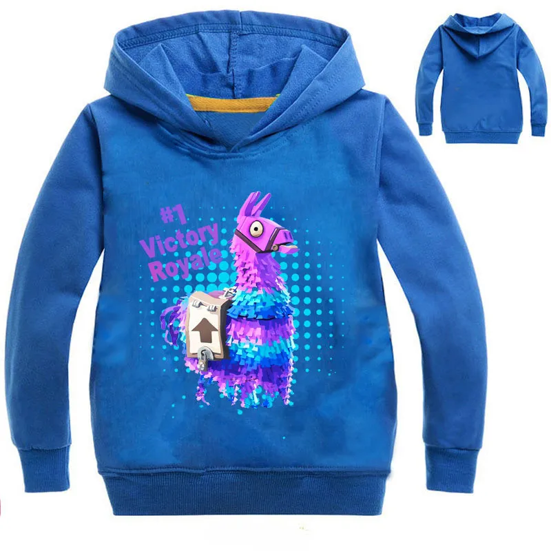 Толстовки с капюшоном для мальчиков и девочек с 3D-принтом «Battle Royale»; Толстовка лошадь с капюшоном; Повседневная Уличная одежда; футболки; осенняя одежда - Цвет: Синий