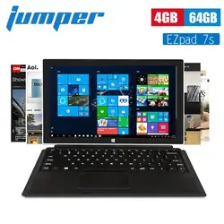 Jumper Ezpad 7 S 2 в 1 планшетный ПК 10,8 ''Intel Cherry Trail Z8350 четырехъядерный процессор 4 Гб + 64 Гб 2MP камера 2,4 г WiFi с магнитной клавиатурой