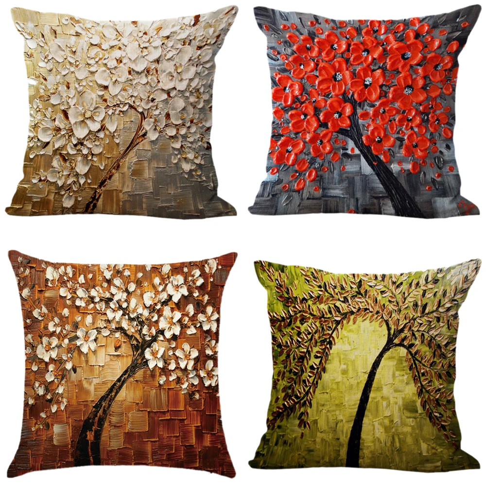 

Best Fashion Cotton and linen Square Pillow cases flowers