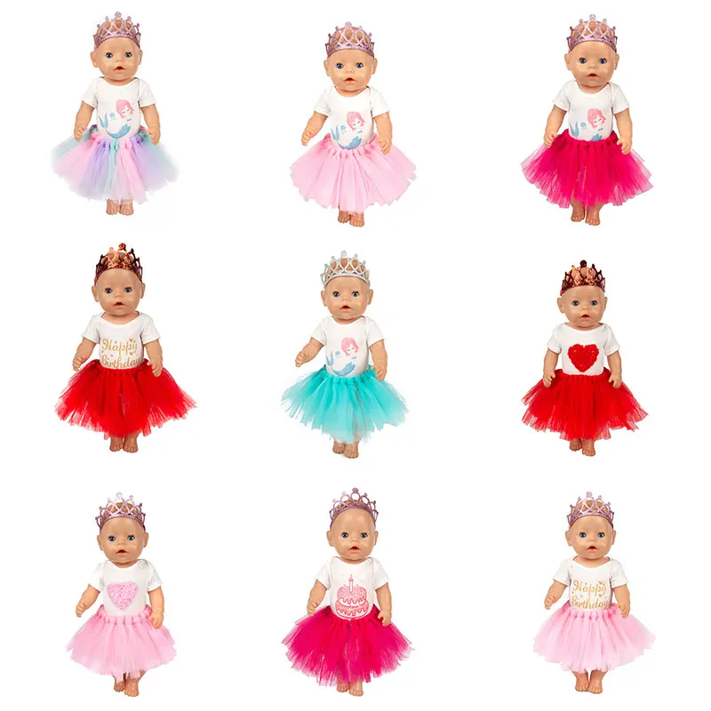 

3 pcs In 1,New Doll Dress Fit For 43cm Dolls 17inch Reborn Babies Doll Clothes
