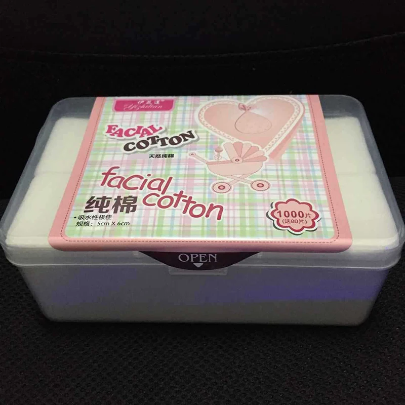 1080pcs/set Facial Makeup Cotton Pads Make up Remover Wipes Rectangle
