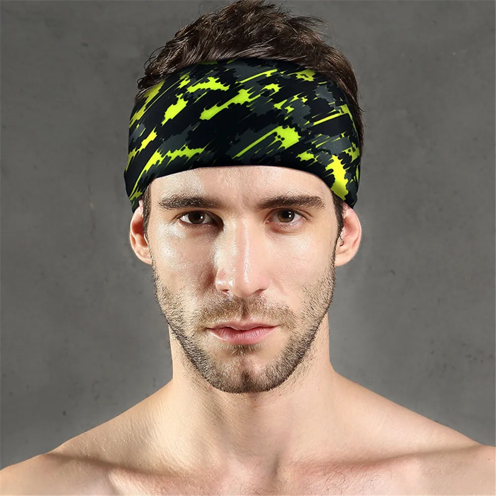 Man Breathable Headdress Cycling Yoga Dance Fitness Sports Antiperspirant Belt Workout Headband Hair Band Sports Fitness Running