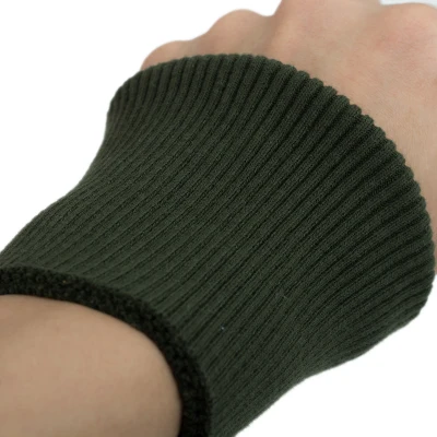 dark army green 9*10 см утолщенные трикотажные ребристые манжеты пара, отделка одежды, куртка, пальто хлопок стрейч мягкие запонки 1 пара - Цвет: dark army green
