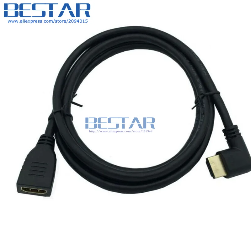 С крышкой вверх/вниз левый и правый угол HDMI 2,0 A male к женскому 4K* 2k 60Hz HD HDMI 2,0 v угол кабель-удлинитель для HDMI2.0 15 см 60 см 1,8 м 6FT 2FT