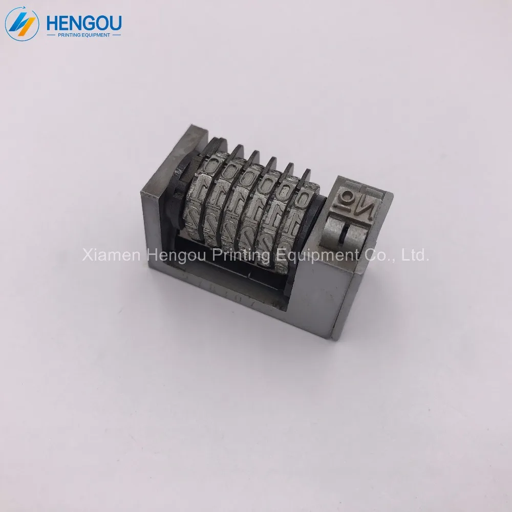 

6 Pieces 6 digits 4x8 full steel numbering machine Gothic Font forward jump mode 012345... numerators for printing machines
